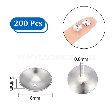 200PCS 201 Stainless Steel Bead Cones(STAS-UN0051-77)-3