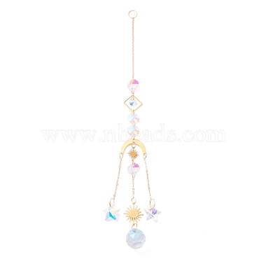 Hanging Crystal Aurora Wind Chimes(HJEW-Z003-18)-2