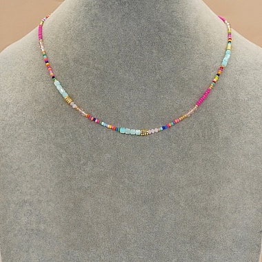 Glass Seed Beaded Necklaces for Women(LO6603)-2