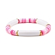 Bracelet extensible en perles acryliques tube incurvé pour adolescente femme(BJEW-JB06942)-1