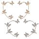 4Pcs 4 Style Crystal Rhinestone Butterfly Climber Wrap Around Cuff Earrings(EJEW-SC0001-27)-1