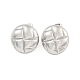 Non-Tarnish Flat Round 304 Stainless Steel Ear Studs(EJEW-L290-027P)-1