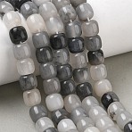 Natural Cloudy Quartz Beads Strands, Barrel, 10x9mm, Hole: 1.4mm, about 46pcs/strand, 14.96''(38cm)(GG-CBA9281-D03-9x10mm)