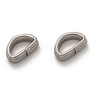 304 Stainless Steel D Rings/Triangle Rings, Buckle Clasps, For Webbing, Strapping Bags, Garment Accessories, Stainless Steel Color, 6x9x3mm, Inner Diameter: 6x3.5mm(STAS-L256-004P)