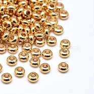 Brass Flat Round Spacer Beads, Golden, 3x1.5mm, Hole: 1mm(X-KK-M085-19G-NR)