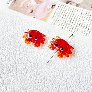 Handmade Lampwork Beads, Crab, 22x16mm(PW-WG19368-01)