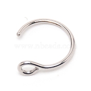 Nose Ring Hoop, 304 Stainless Steel Piercing Body Jewelry for Her, Stainless Steel Color, 9.5x9.5x1mm, Pin: 1mm, Hole: 1.5mm(AJEW-TAC0029-05B)