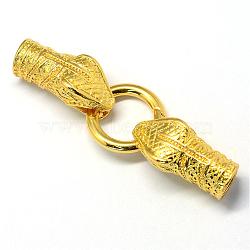 Alloy Spring Gate Rings, O Rings, with Cord Ends, Snake, Golden, 6 Gauge, 81mm(PALLOY-R089-28G)