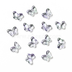 Transparent Glass Beads, Butterfly, Lilac, 10x14.5x4.5mm, Hole: 1mm(GLAA-F116-01C)