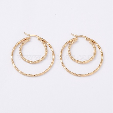 Ring 304 Stainless Steel Earrings