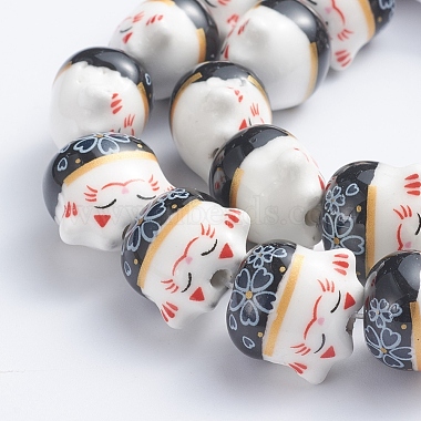Handmade Printed Porcelain Beads(PORC-G004-C09)-3