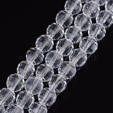 クリアガラスビーズ連売り(X-GLAA-R095-8mm-15)-1