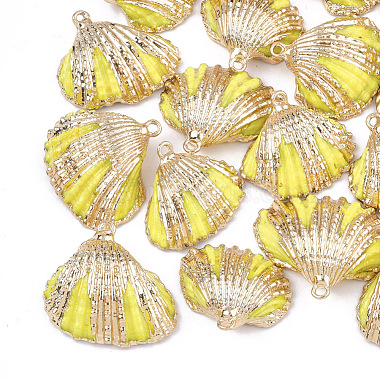 Light Gold Yellow Shell Other Sea Shell Pendants