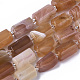 Synthetic Orange Botswana Agate Beads Strands(X-G-N327-04-02)-1