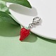 Opaque Resin Strawberry Pendant Decoration(HJEW-JM01420-01)-2