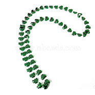 Plastic Clover Link Chains for Saint Patrick's Day, Green, 33.07 inch(84cm), 13mm(FEPA-PW0001-176F)