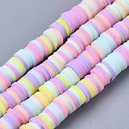 10 Strands Handmade Polymer Clay Beads Strands, for DIY Jewelry Crafts Supplies, Heishi Beads, Disc/Flat Round, Mixed Color, 6x0.5~1mm, Hole: 1.8mm, about 290~320pcs/strand, 15.75 inch~16.14 inch(40~41cm)(CLAY-BT0001-02)