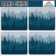 Rectangle PVC Plastic Waterproof Card Stickers, Self-adhesion Card Skin for Bank Card Decor, Tree, 186.3x137.3mm(DIY-WH0432-298)