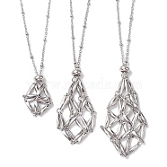 Non-Tarnish 3Pcs 3 Styles 304 Stainless Steel Necklace Makings, Satellite Chains, Stainless Steel Color, 17.52~29.37 inch(44.5~74.6cm), 1pc/style(NJEW-JN04899-01)