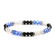 Fashionable Faceted Rondelle Glass Beads Stretch Bracelets for Women Girls Gift(TQ6391-1)