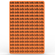 Food Grade Silicone Ice Molds Trays, with 112 Fish-shaped Cavities, Reusable Bakeware Maker, for Wax Melt Candle Soap Cake Making, Dark Orange, 200x300x9mm(BAKE-PW0001-100L)