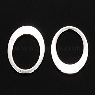 201 Stainless Steel Linking Rings, Oval, Silver, 18x12x0.5~1mm, Inner Size: 13x8mm(X-STAS-F192-003S)