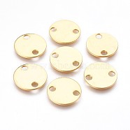 304 Stainless Steel Links connectors, Flat Round, Golden, 16x1.2mm, Hole: 3mm(STAS-P220-19G)