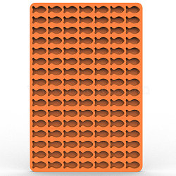 Food Grade Silicone Ice Molds Trays, with 112 Fish-shaped Cavities, Reusable Bakeware Maker, for Wax Melt Candle Soap Cake Making, Dark Orange, 200x300x9mm(BAKE-PW0001-100L)