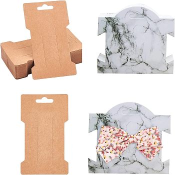 Nbeads Marble Texture Pattern Paper Display Cards, Hair Clip Display Cards, Rectangle, Mixed Color, (90x100x0.5mm)