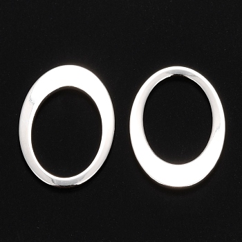 201 Stainless Steel Linking Rings, Oval, Silver, 18x12x0.5~1mm, Inner Size: 13x8mm