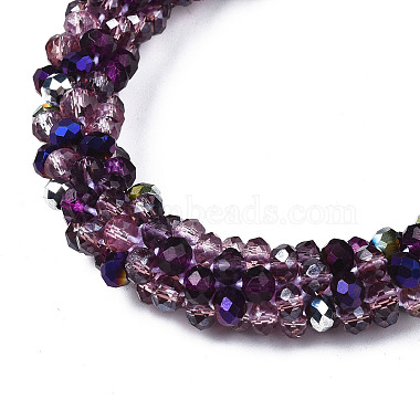 Glass Beaded Crochet Stretch Bracelet(X-BJEW-T016-09B)-2