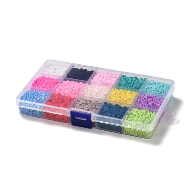 150g 15 couleurs perles en pâte polymère faites à la main(CLAY-JP0001-12-4mm)-6