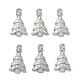 Style tibétain pendentifs en alliage d'arbre de Noël(TIBEP-Q050-08P-RS)-1