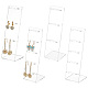 4Pcs 2 Styles Transparent Acrylic Earrings Display Stands(EDIS-DR0001-08)-1