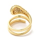 Brass Micro Pave Cubic Zirconia Wrap Cuff Rings(RJEW-P098-18G)-3