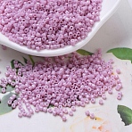 MIYUKI Delica Beads, Cylinder, Japanese Seed Beads, 11/0, (DB0210) Opaque Antique Rose Luster, 1.3x1.6mm, Hole: 0.8mm, about 2000pcs/bottle, 10g/bottle(SEED-JP0008-DB0210)