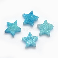 Electroplate Natural Druzy Quartz Charms, Star, Rainbow Plated, 12~12.5x13x5~7mm, Hole: 0.8mm(G-P382-I16)