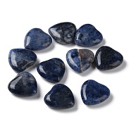 Natural Sodalite Heart Palm Stones, Crystal Pocket Stone for Reiki Balancing Meditation Home Decoration, 20.5x20x7mm(G-M416-09E)