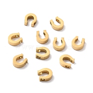 Ion Plating(IP) 304 Stainless Steel Charms, Horseshoe, Golden, 9x8x3mm, Hole: 1.8mm(STAS-F271-12G)