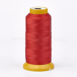 Polyester Thread, for Custom Woven Jewelry Making, Red, 1.2mm, about 170m/roll(NWIR-K023-1.2mm-06)