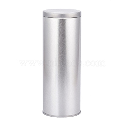 (Defective Closeout Sale), Tea Tin Canister with Airtight Double Lids, Small Kitchen Canisters, for Tea Coffee Sugar Storage, Matte Silver Color, 2-5/8x7-1/8 inch(6.6x18cm)(CON-XCP0004-43)