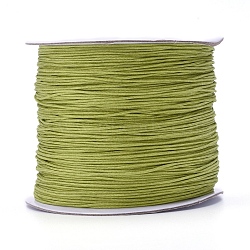 Nylon Thread, Nylon Jewelry Cord for Custom Woven Jewelry Making, Olive Drab, 0.6mm, about 142.16 yards(130m)/roll(NWIR-D055-0.6mm-17)
