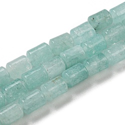 Natural Jade Beads Strands, Column, Dyed & Heated, Pale Turquoise, 5.6~6.3x4.2~4.6mm, Hole: 0.9mm, about 65pcs/strand, 14.96~15.12(38~38.4cm)(G-C084-A10-04)