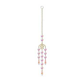 Glass Wind Chimes, Suncatcher Pendant Decorations, Eye, 390mm