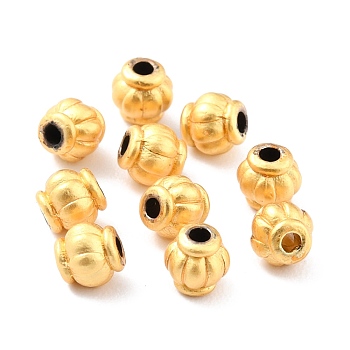 Rack Plating Alloy Beads, Cadmium Free & Lead Free, Long-Lasting Plated, Lantern, Matte Gold Color, 4.5x4.5mm, Hole: 1.2mm