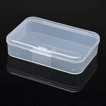 Plastic Bead Containers, Cuboid, Clear, 8.8x5.8x2cm