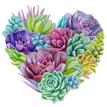 5D Diamond Painting Kits for Adult Beginners, DIY Full Round Drill Picture Art, Rhinestone Gem Paint Kits for Home Wall Decor, Succulent Plant, 300x300mm