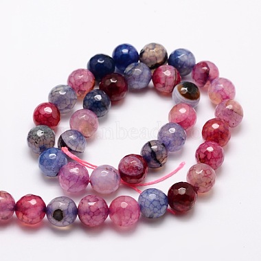 Dyed Natural Agate Faceted Round Beads Strands(X-G-E320E-8mm-02)-2