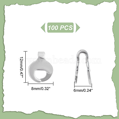dicosmetic 100pcs 201 bélières à pendentif en acier inoxydable(STAS-DC0012-47)-2