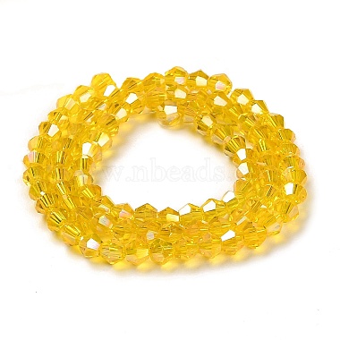 Transparent Electroplate Glass Beads Strands(GLAA-F029-4mm-A22)-2